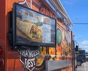 Completed food truck with customer-facing menu area