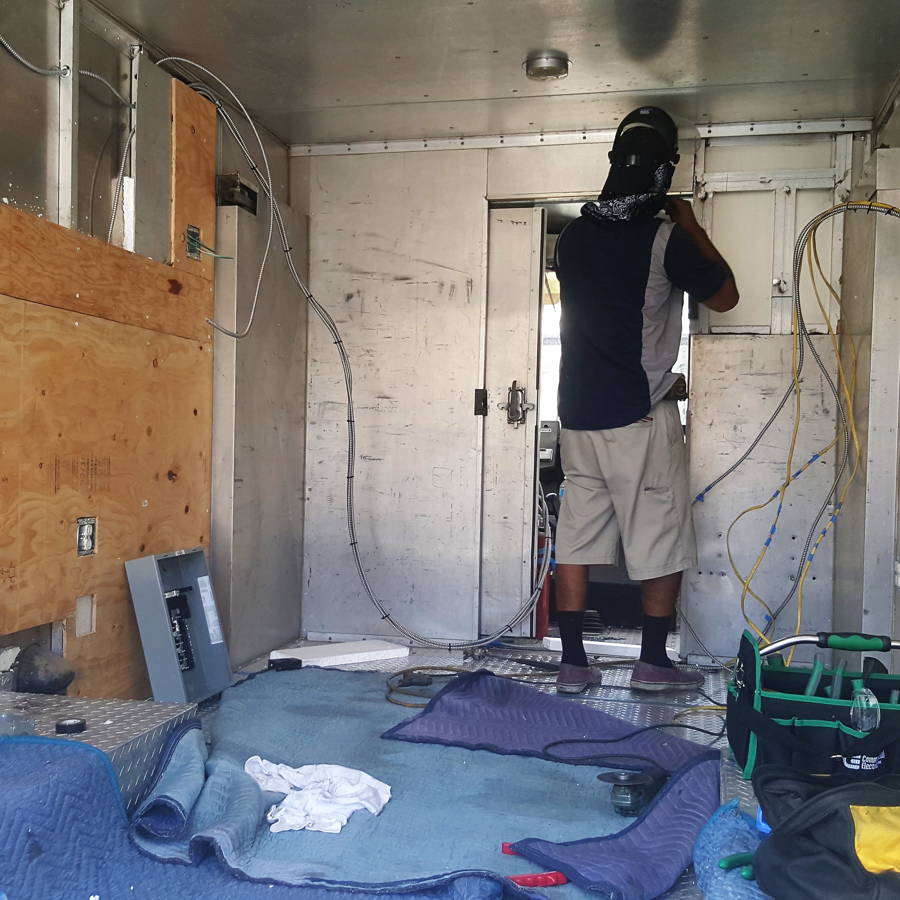 Food truck refurbishment before and after