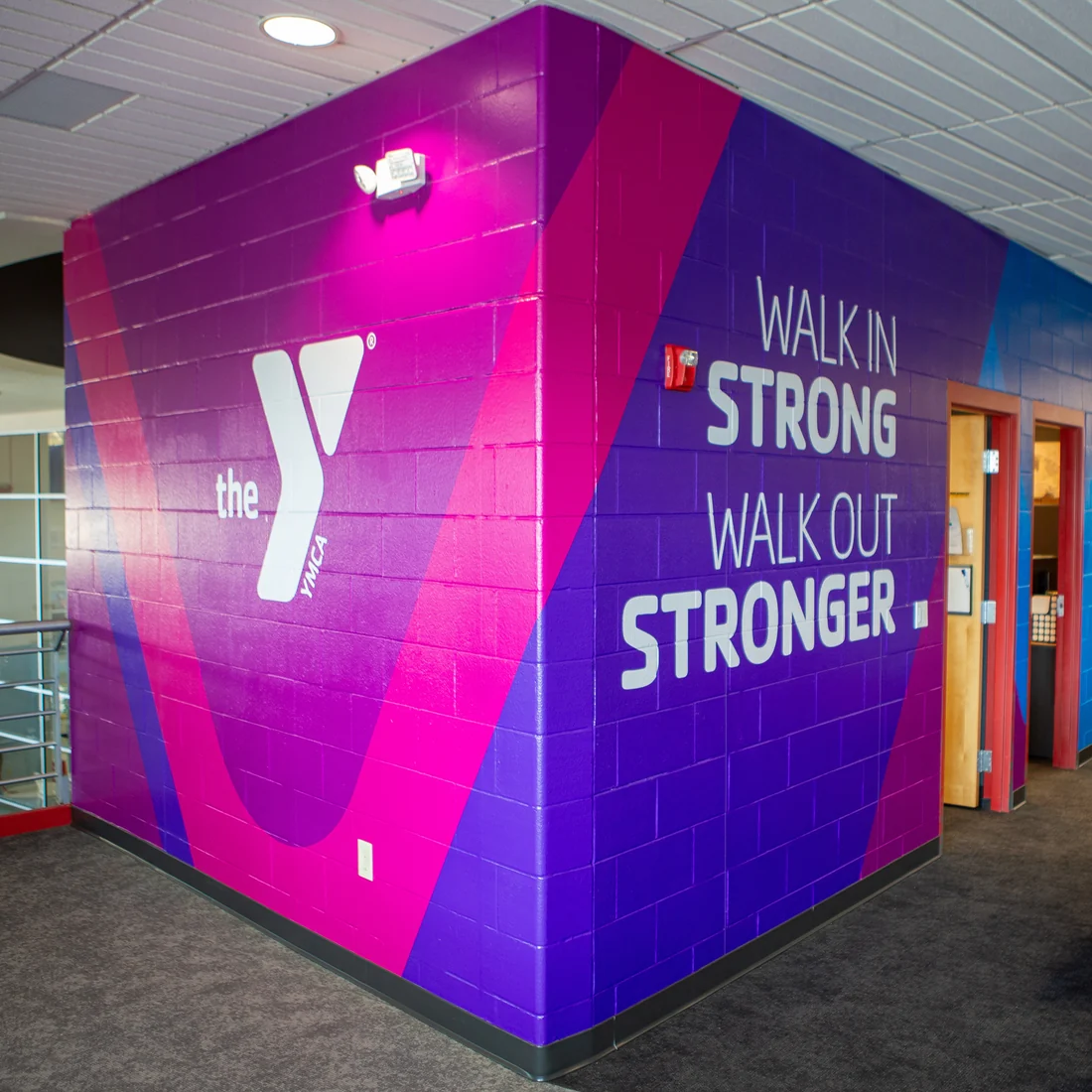 Branded commercial interior wall graphics