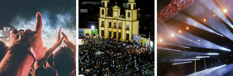Plateias de festival e festa popular