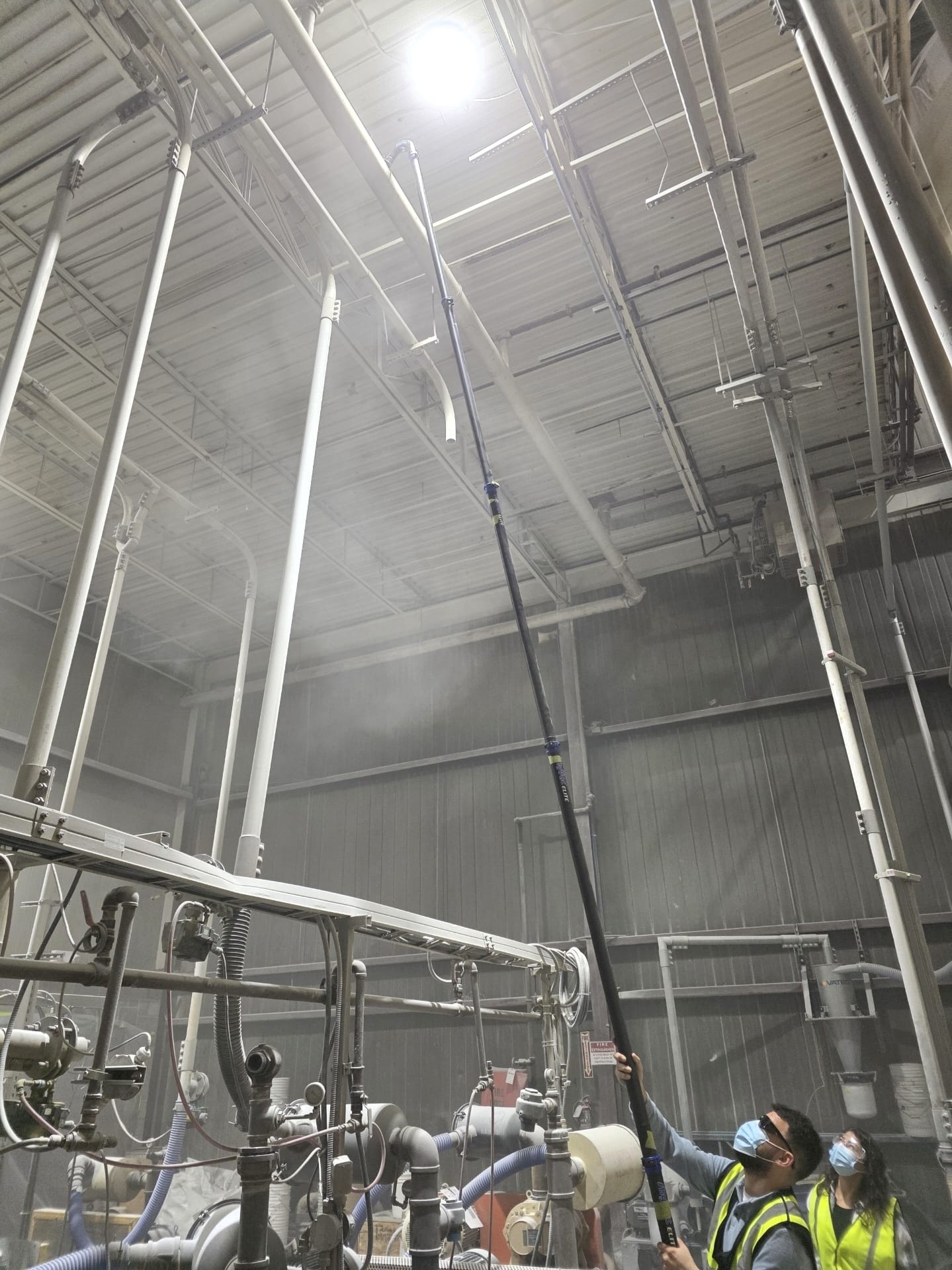 Gentek industrial warehouse high-level dusting, Ontario