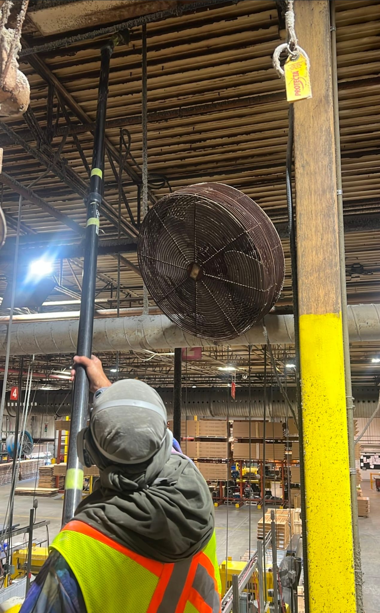 Gentek industrial warehouse high-level dusting project
