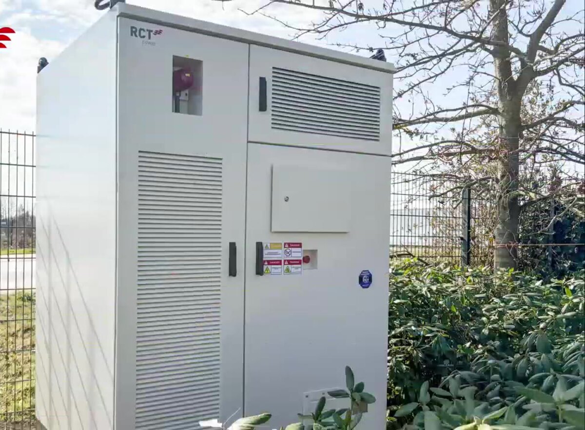 RCT Power cabinet installed outdoors behind security fencing