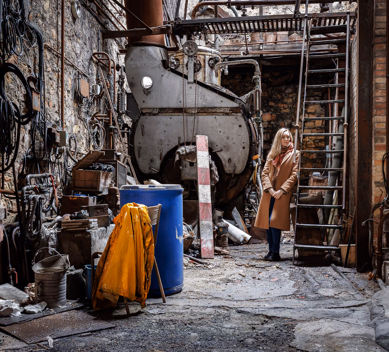 Intérieur de l'usine Gaston Monteux à Vallauris, site industriel relevant du régime ICPE