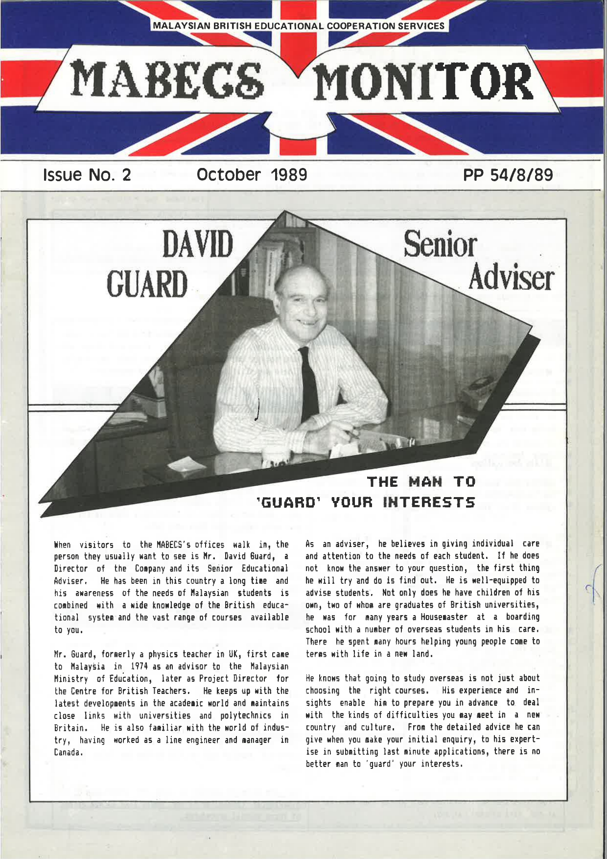 Cover of The MABECS Monitor, Issue 2