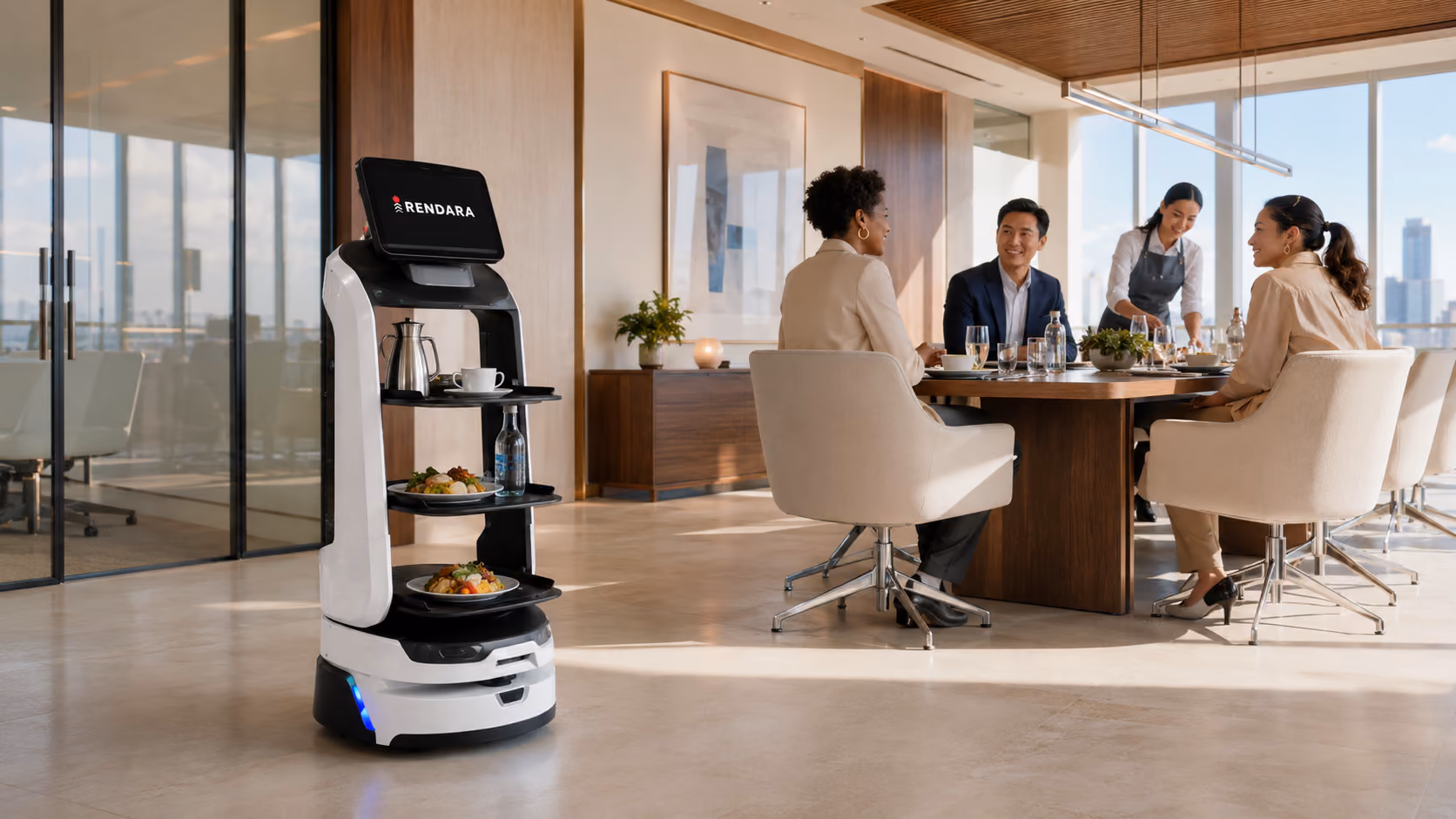 MotoServe Pro delivering to an executive dining room