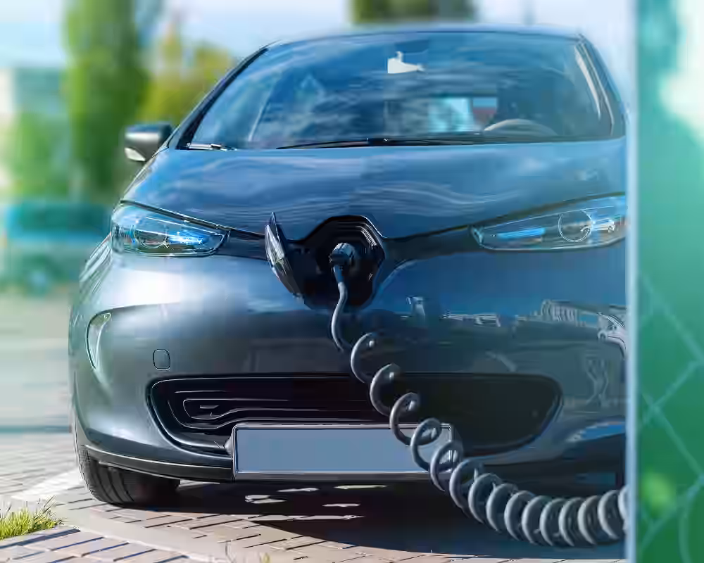 photo of an EV charging