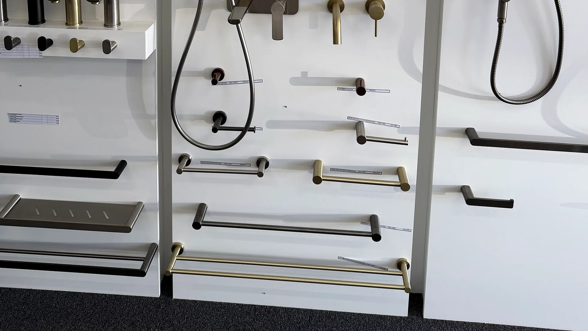 Better Living at The Renovation Centre showroom in Osborne Park, on the bathroom accessories display