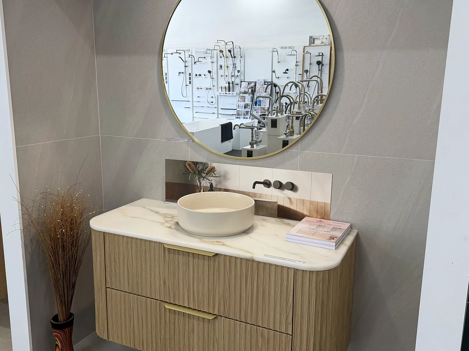 Aulic at The Renovation Centre showroom in Osborne Park, on the vanity display