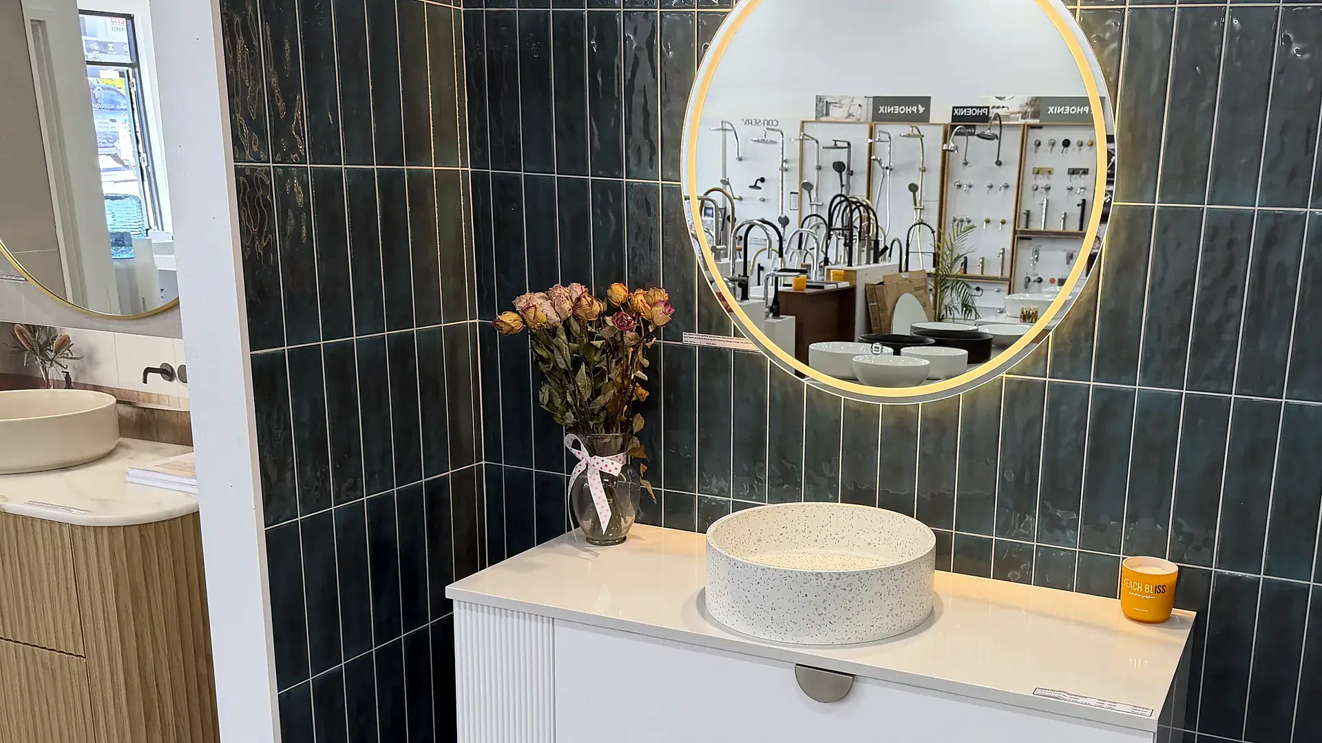 Oliveri at The Renovation Centre showroom in Osborne Park, on the basins and sinks display
