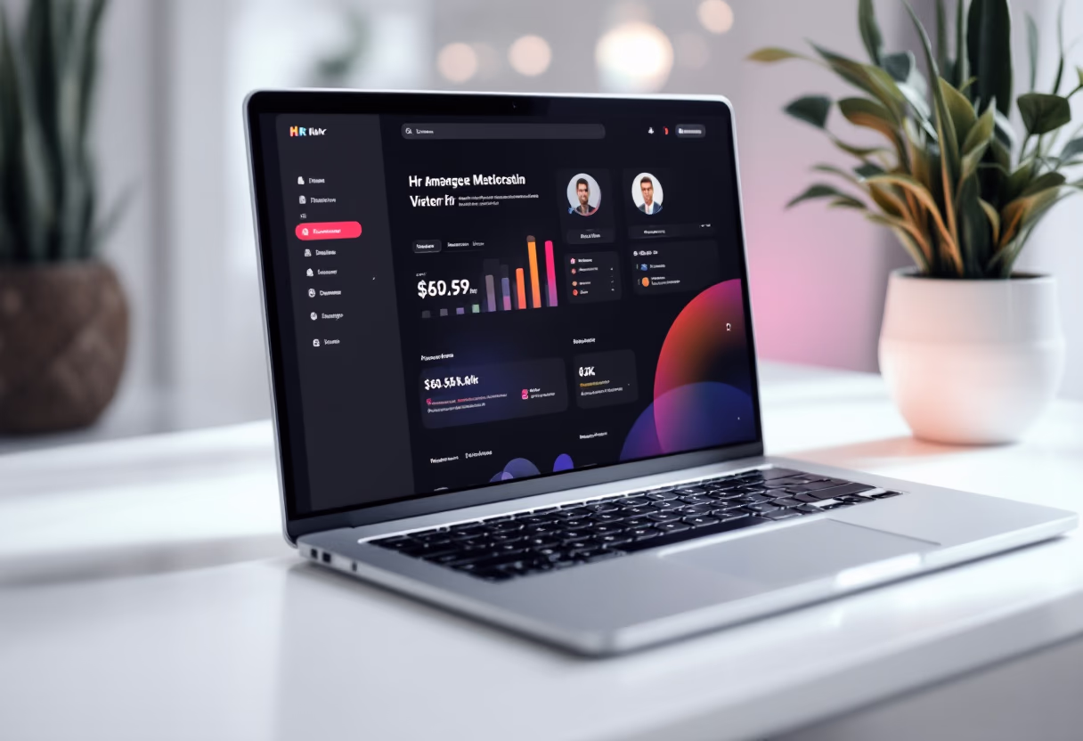 image of hr software interface on display
