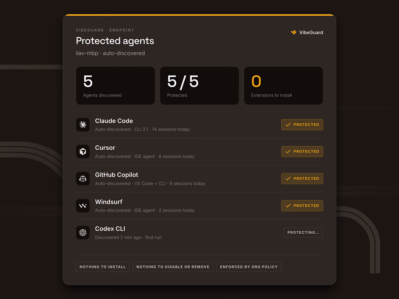 Endpoint security for developer environments