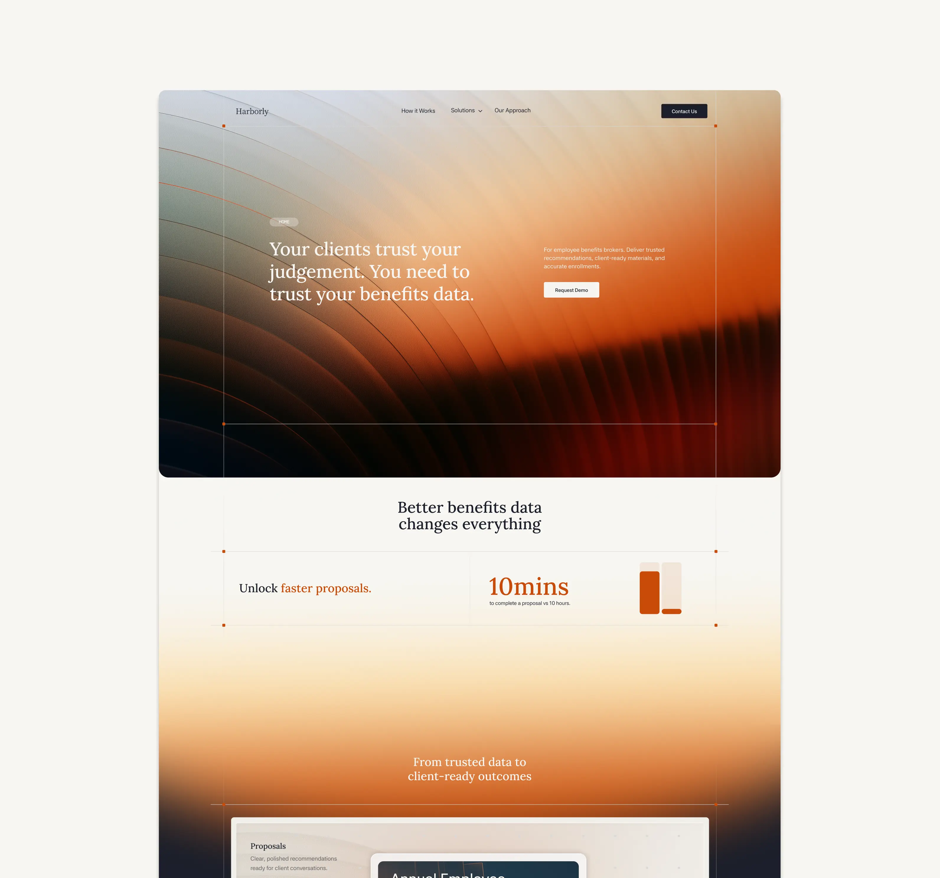 Harborly — See how Keetri built Harborly's brand and website, an AI intelligence layer that turns fragmented benefits data into insights brokers can act on.