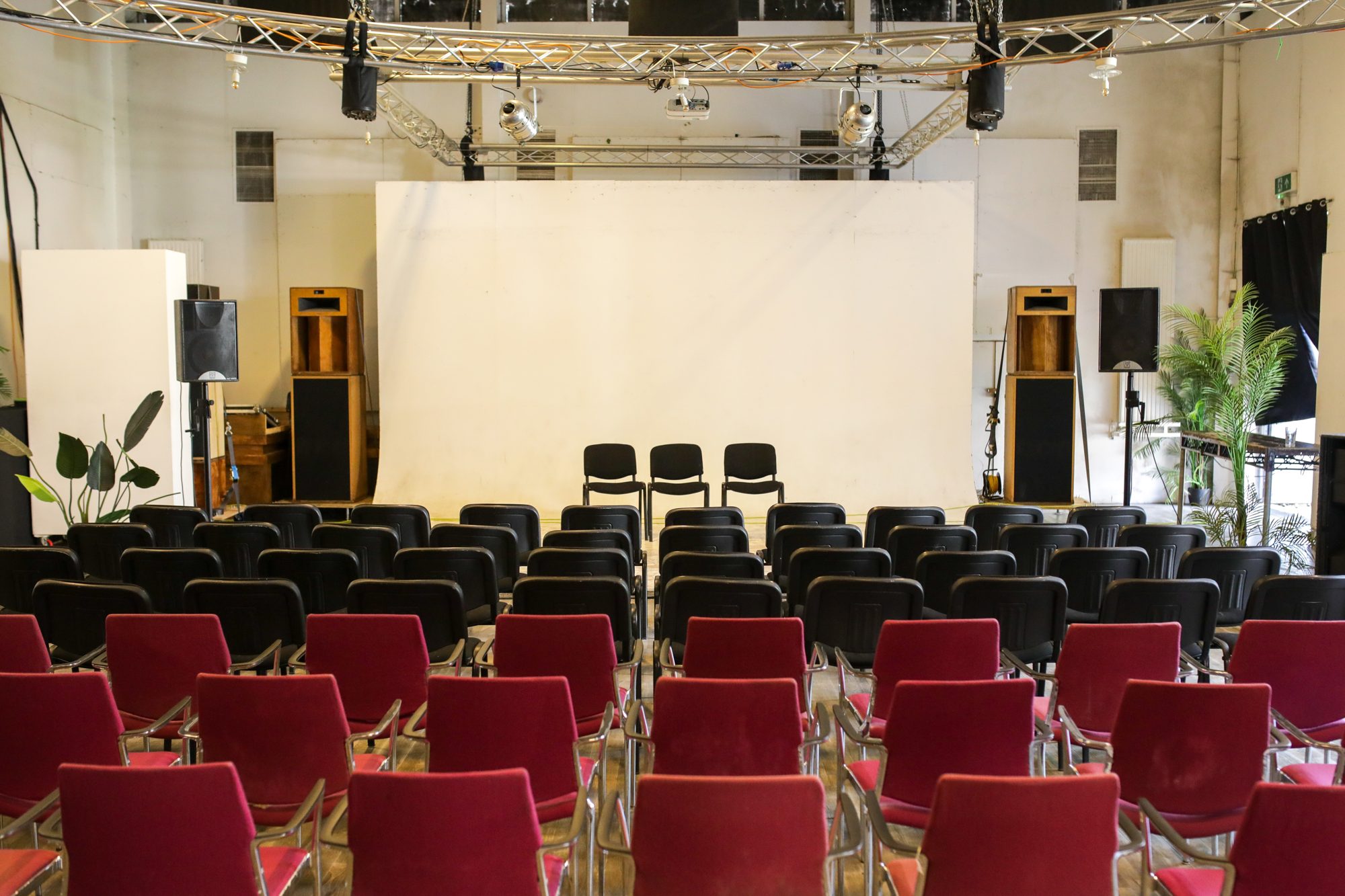 A talk with seated audience in the Hall