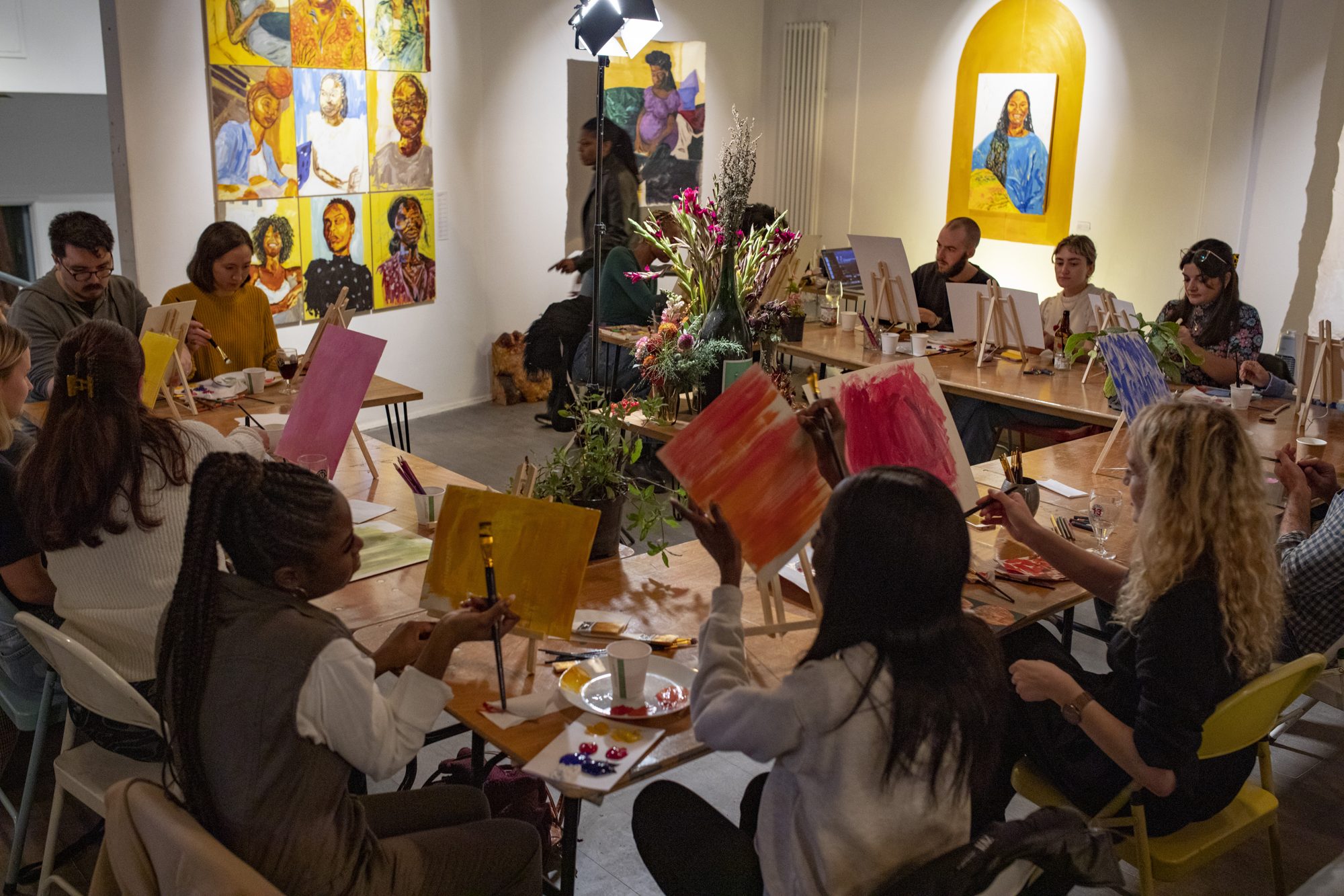 A workshop in the cafe at Eastway Baths