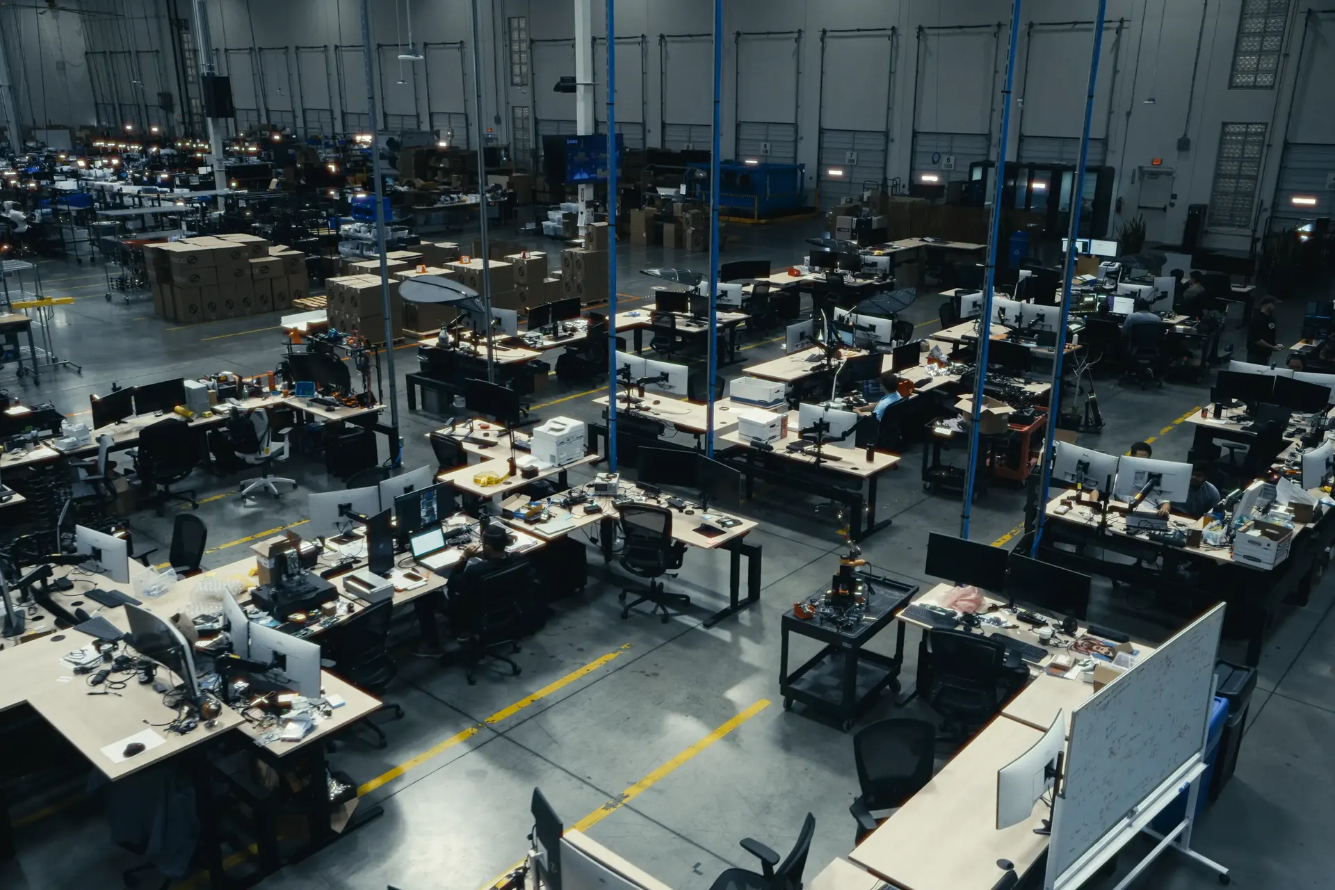 Neros M1 factory floor workstations.
