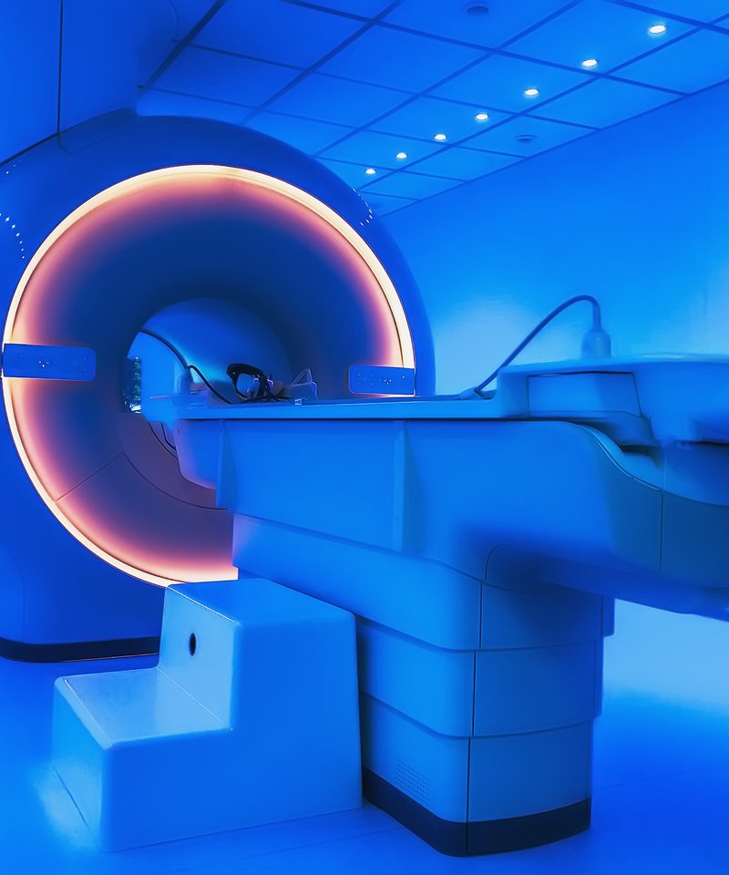 MRI scanner in a clinical imaging room