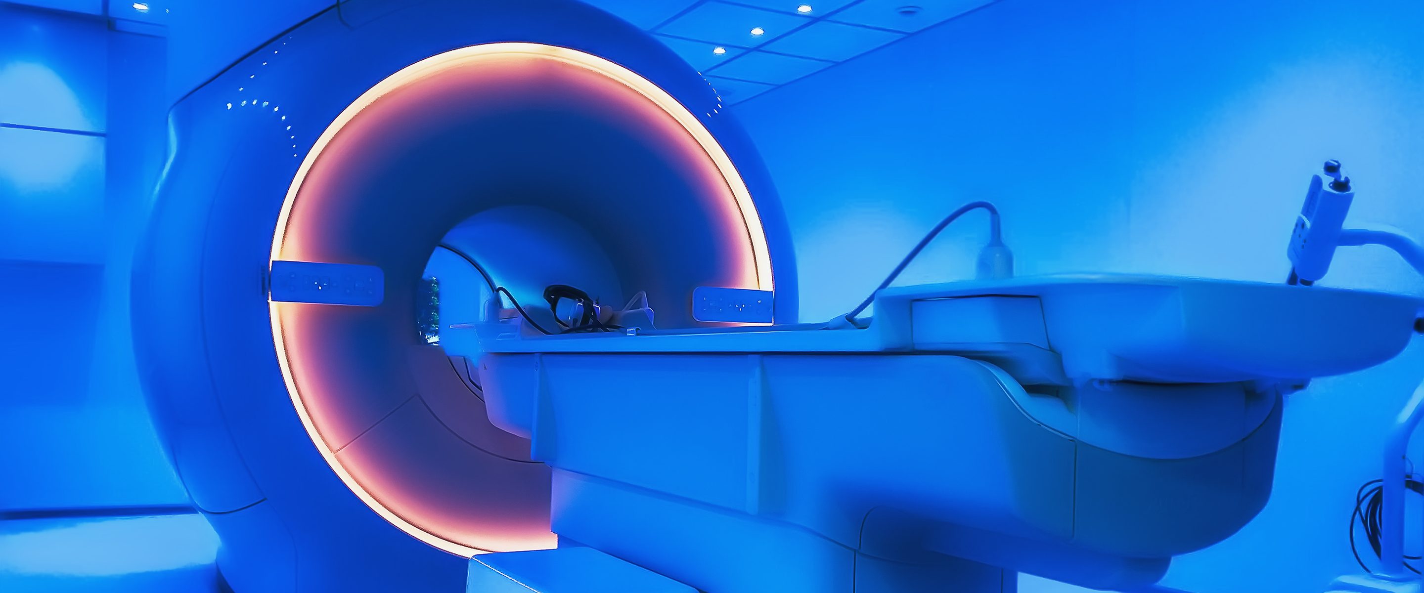 MRI scanner in a clinical imaging room