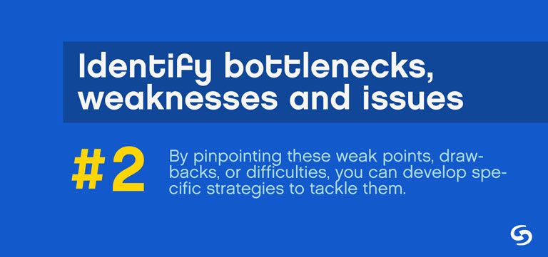 Step 2: Identify Bottlenecks, Weaknesses, or Issues when improving business operations