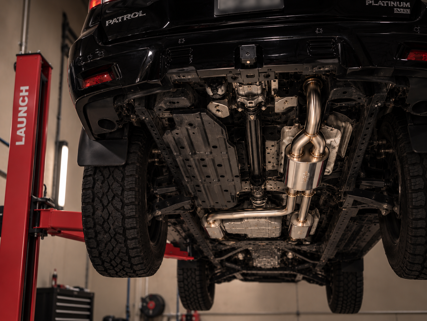 Exhaust system work at Redline Autoworks
