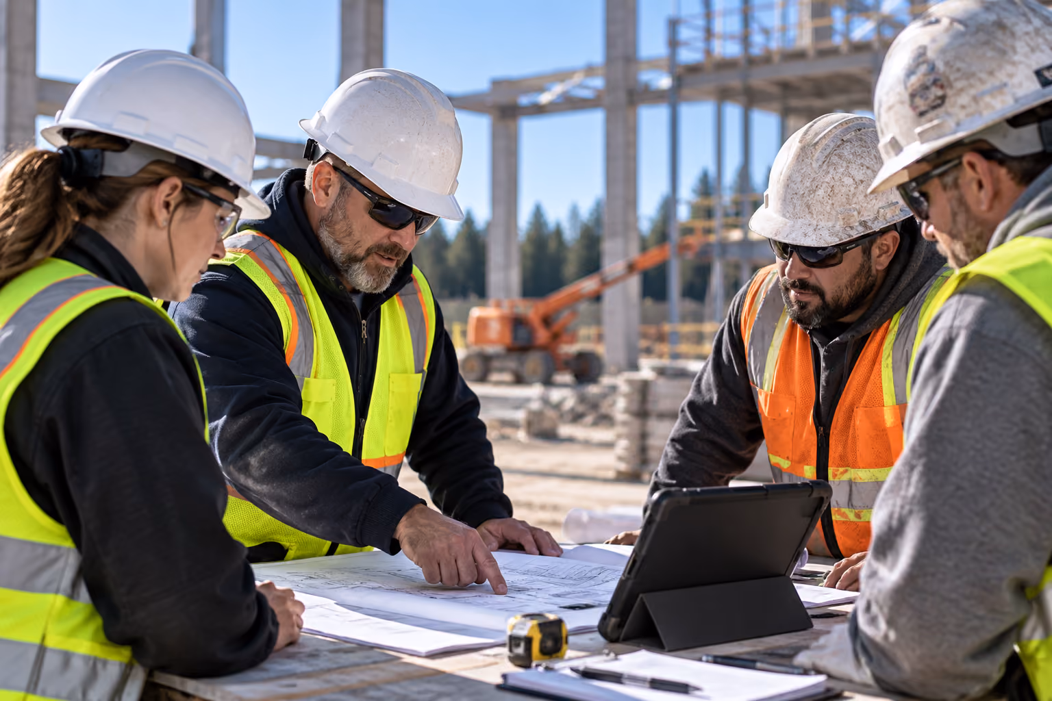 Pre-construction safety meeting and planning