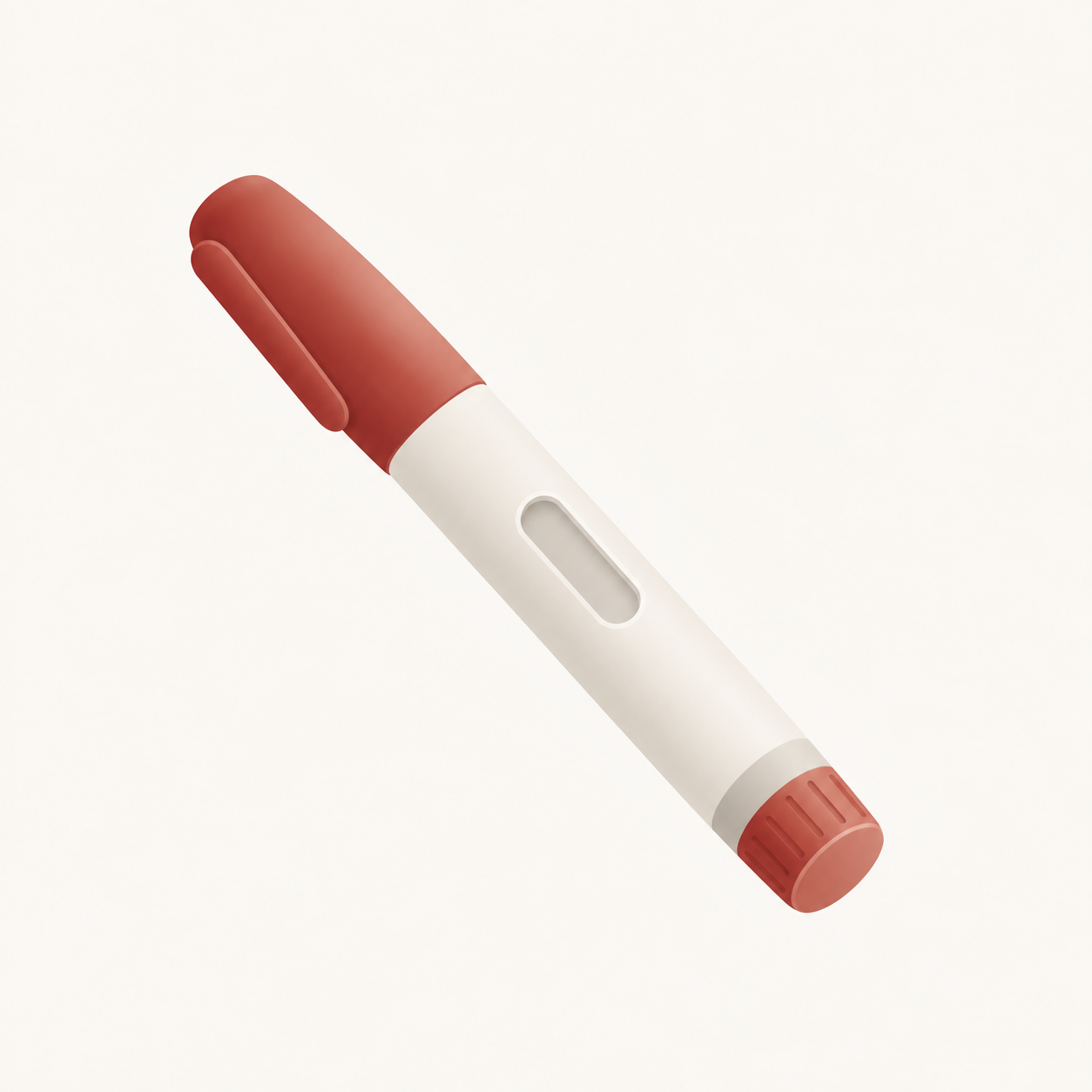 Illustration of a capped injection pen