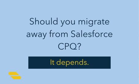 Illustration representing evaluating a Salesforce CPQ to Revenue Cloud Advanced migration