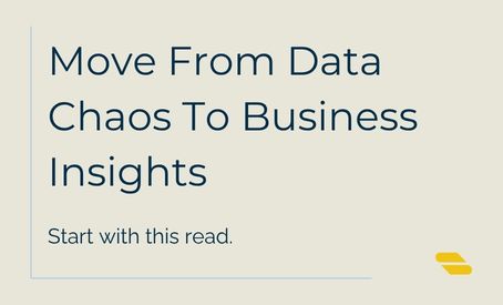 Illustration representing moving from data chaos to clear business insight