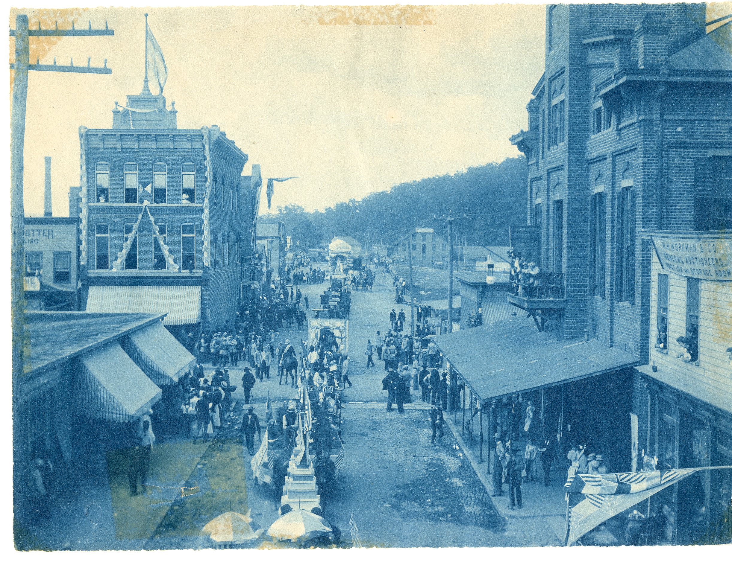 Roanoke’s Decennial Parade, June 1892, cyanotype. Gift of George Denison, 1967.64.13
