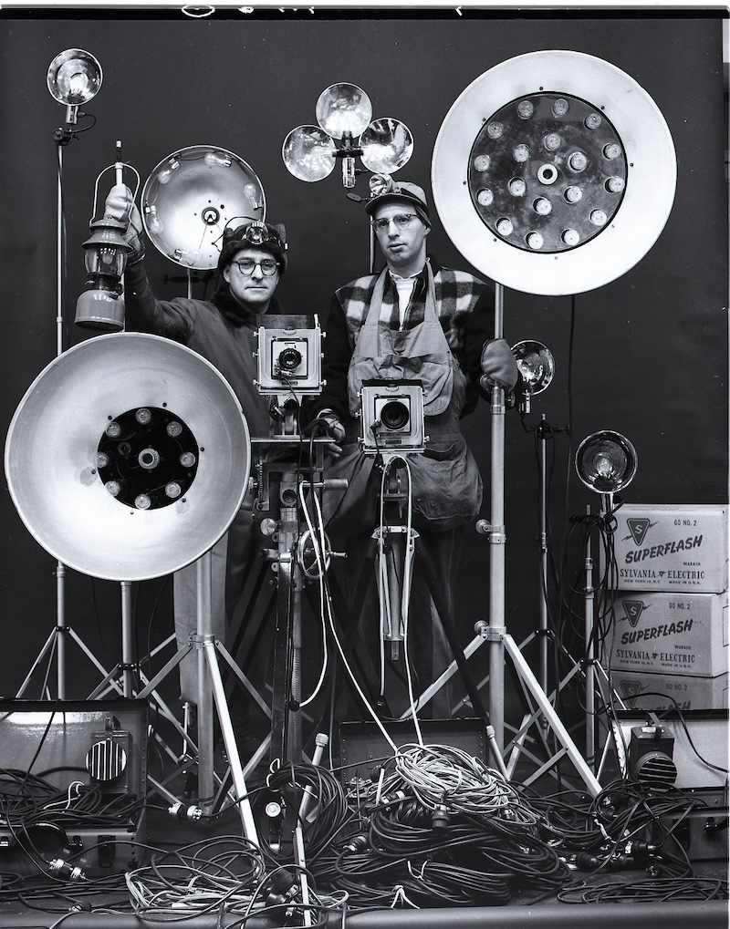 O. Winston Link and George Thom with Night Flash Equipment, New York, 1956, NW792