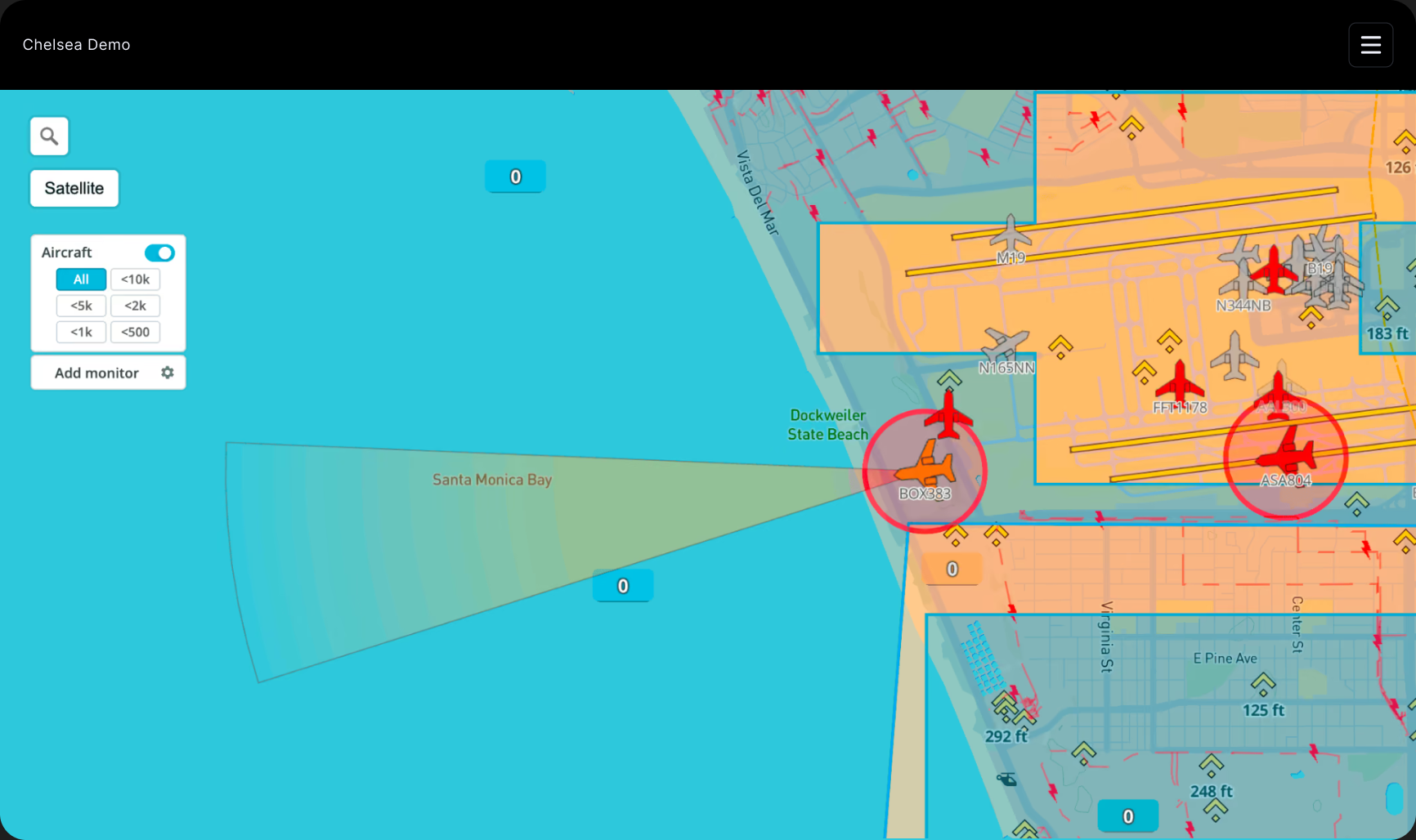 AirData flight path on a map