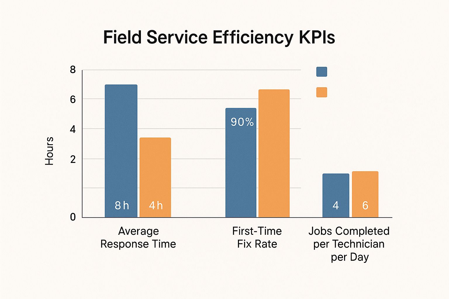 Infographic about field service efficiency