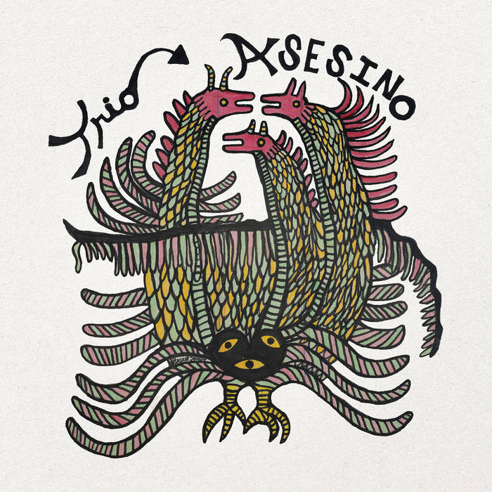 Trio Asesino by Adrian Quesada — album cover, vinyl pressed at Gold Rush Vinyl in Austin, Texas