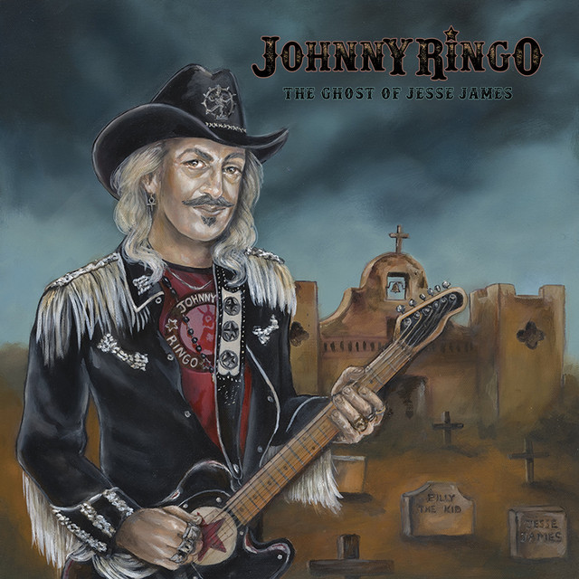 The Ghost of Jesse James by Johnny Ringo — album cover, vinyl pressed at Gold Rush Vinyl in Austin, Texas