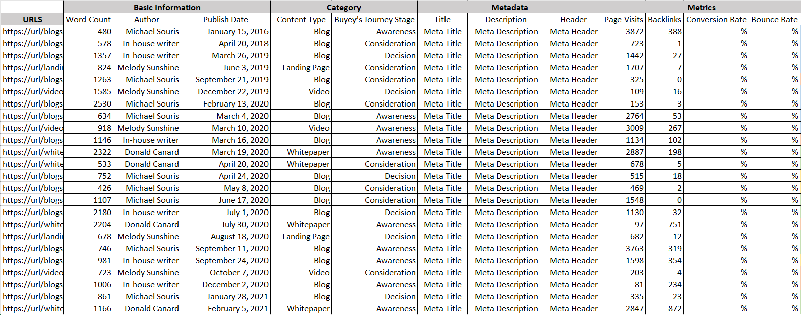 Audit Spread Sheet 1