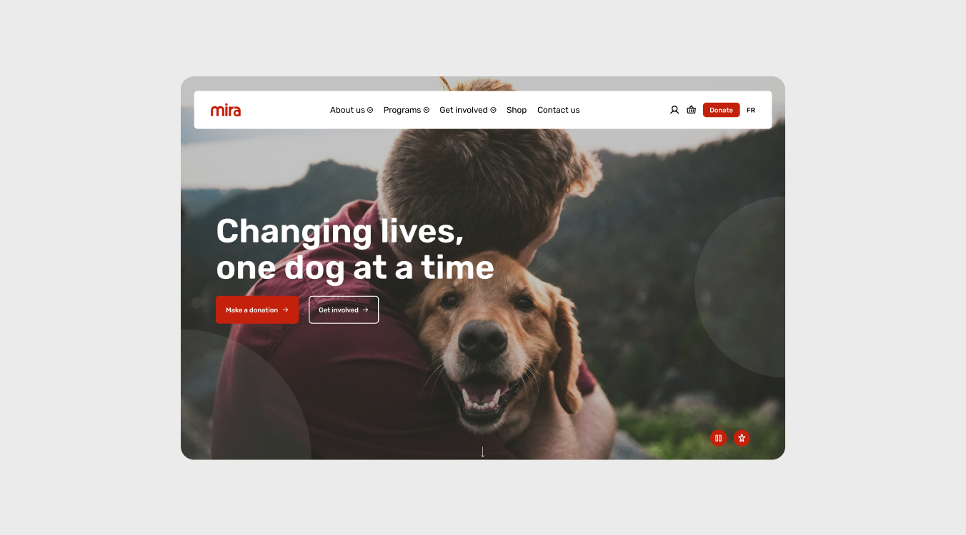 Desktop view of the redesigned Fondation Mira homepage, a web redesign and digital transformation case study by Nurun.