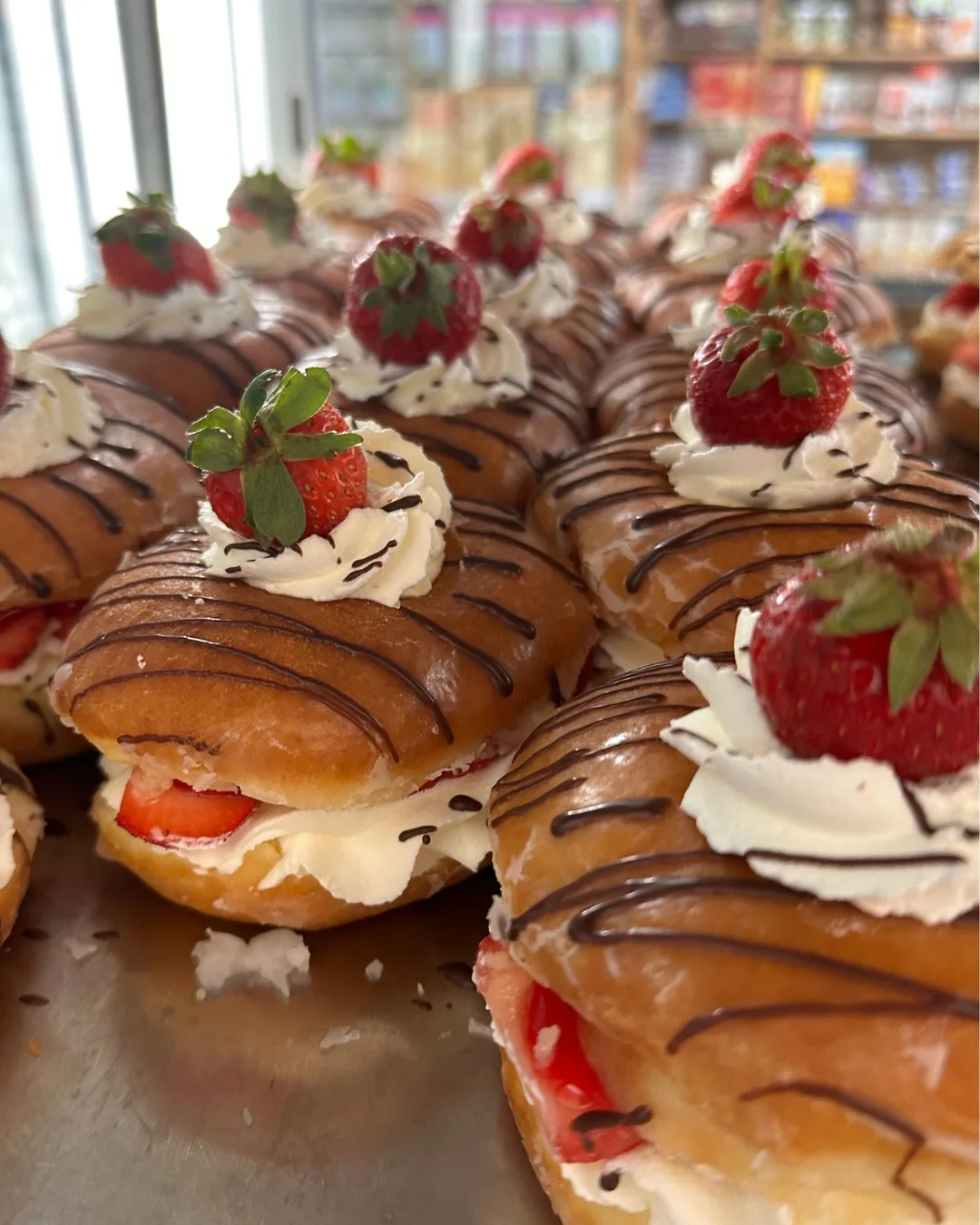 Strawberries and Cream Donut