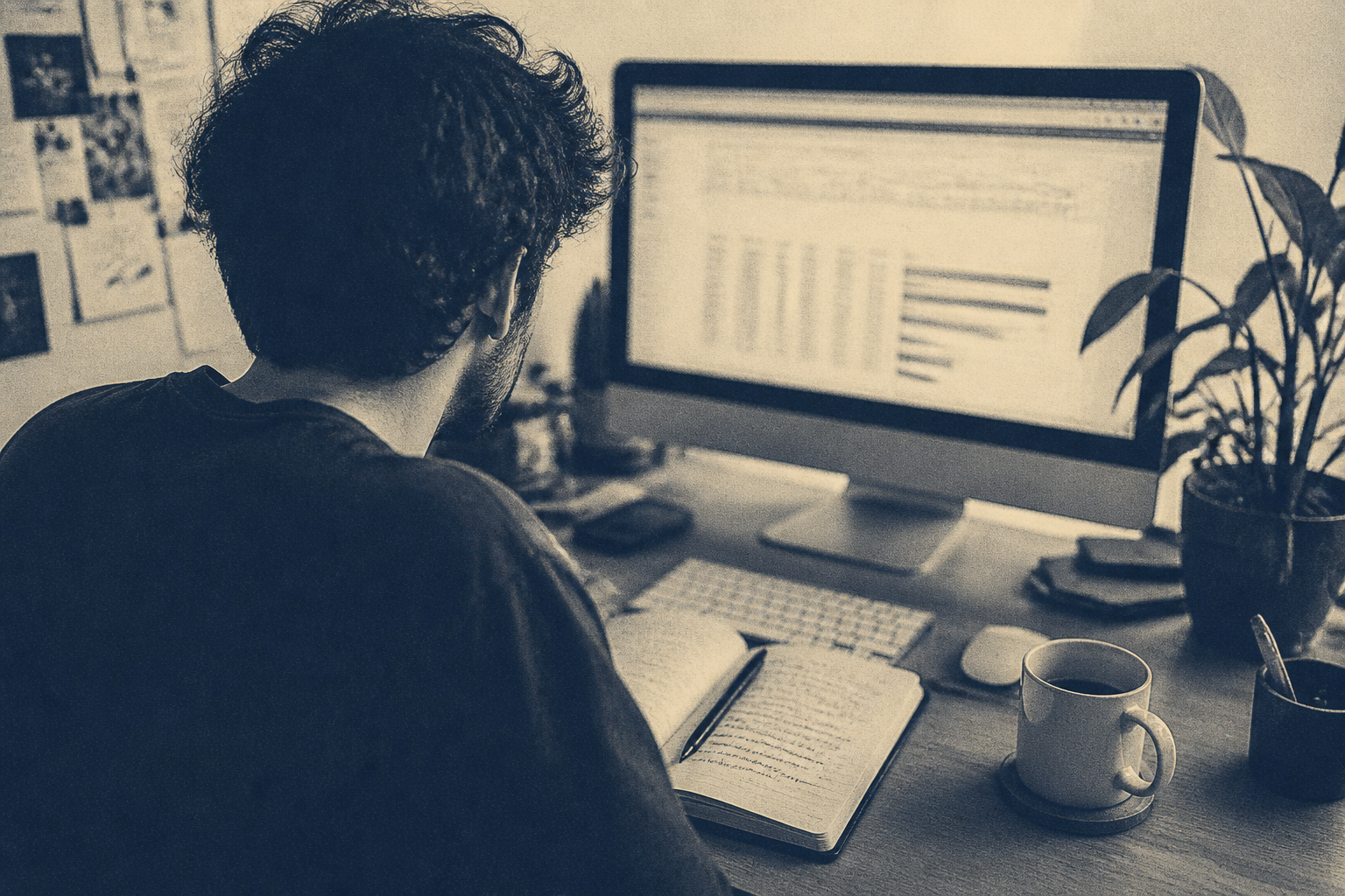 Desktop workspace for bookkeeping