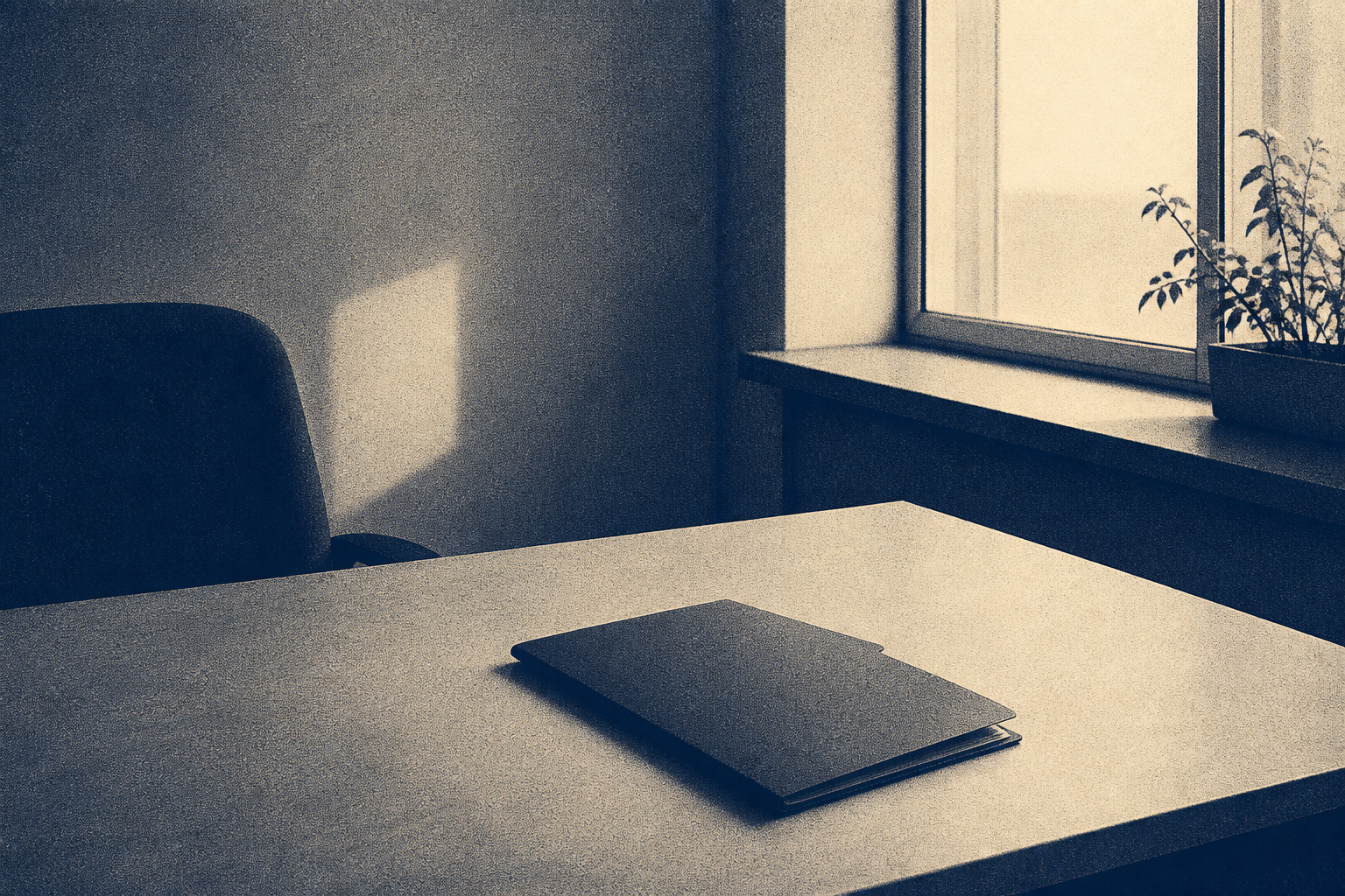 Desk with sorted folders for bookkeeping work