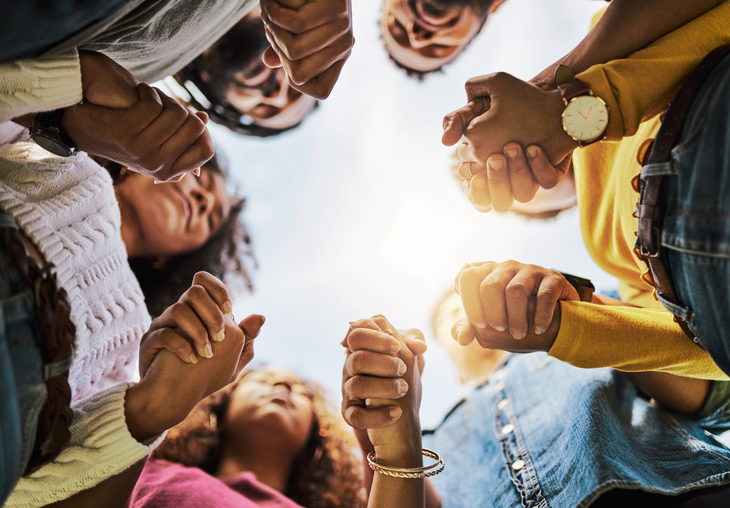 Community holding hands