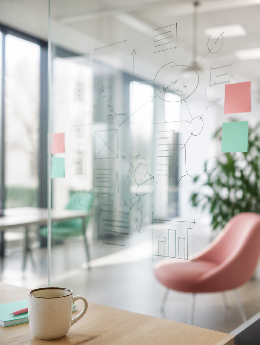 Inside the ClickScope Digital office in Cambridge