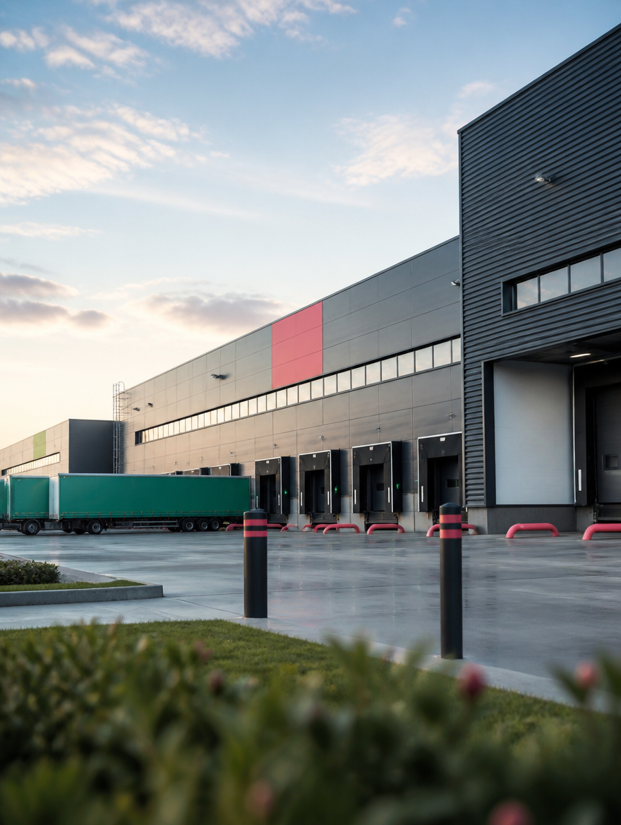 Distribution warehouse with loading bays in Peterborough