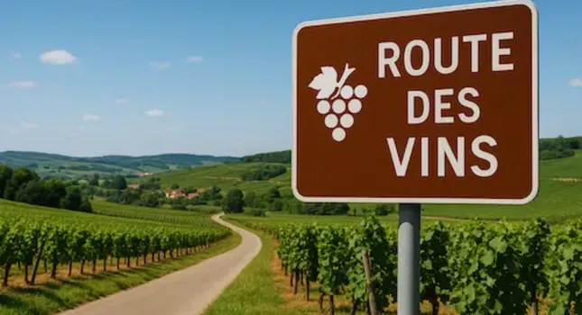 Vignobles alsaciens le long de la célèbre Route des Vins d'Alsace