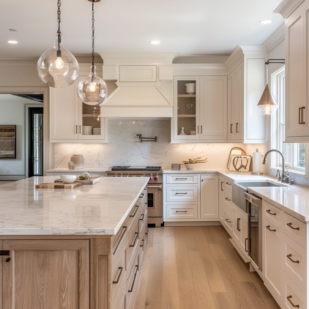 Custom kitchen remodel with island in Metro Atlanta