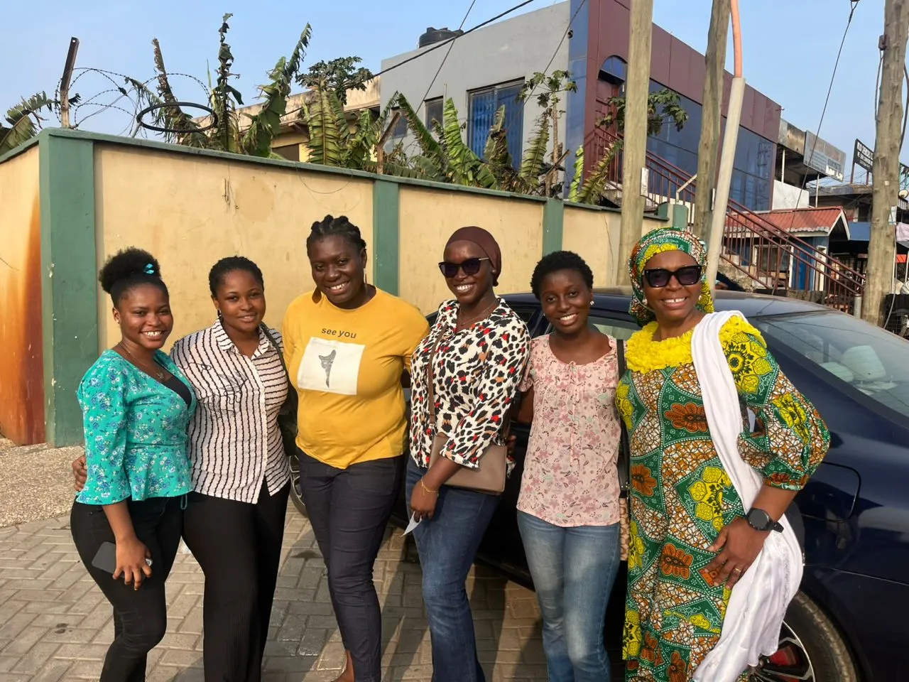 Research collaborators and partners, left to right: Amanda Owusua Omane, Adwoa Safo, Dr. Sylvia Akpene Takyi, Fayizatu Dawud, Abena Boatemaa Wadee, and Hamdaratu Dauda.