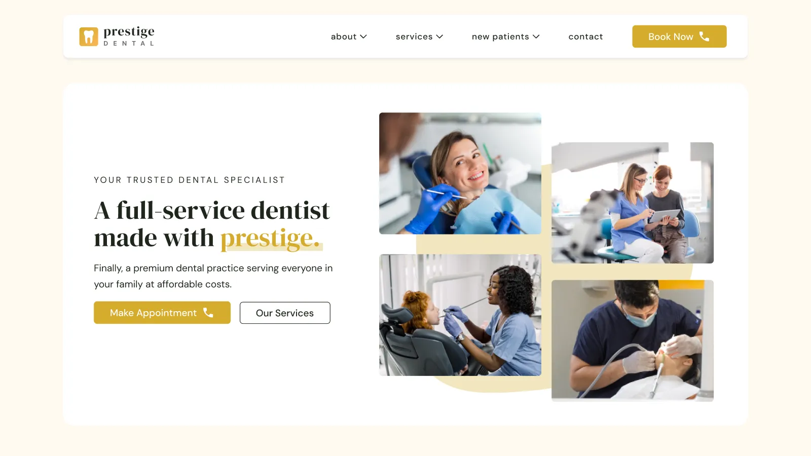 Prestige website theme