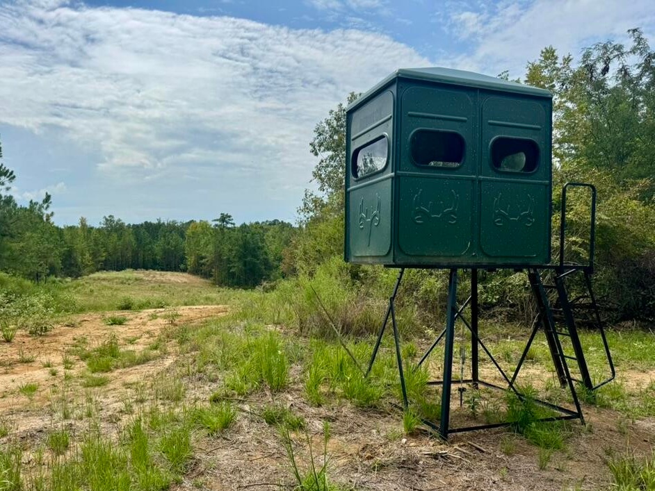 Elevated Deer Blind on large hunting tract in Utica, MS