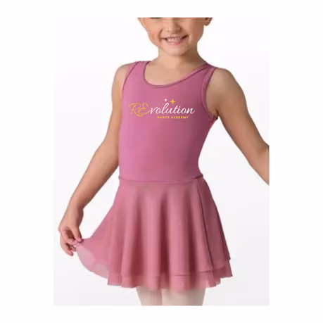 RDA tank glimmer dress in pink, a leotard with attached skirt for Tiny Tots