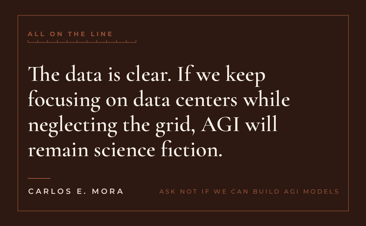 The data is clear. If we keep focusing on data centers while neglecting the grid, AGI will remain science fiction.