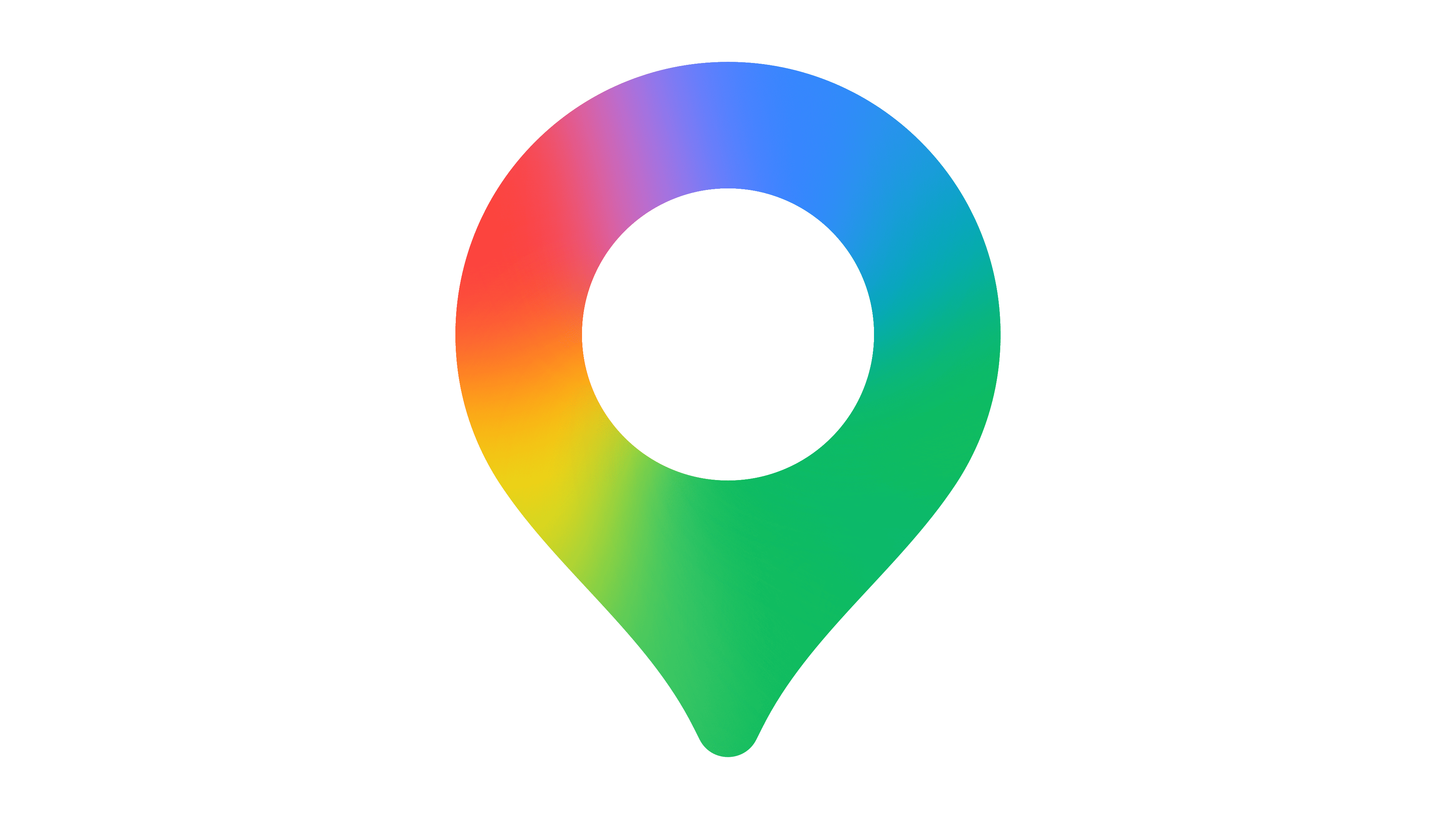 Logo google maps, Ícono de marcador de ubicación con degradado multicolor en forma de gota